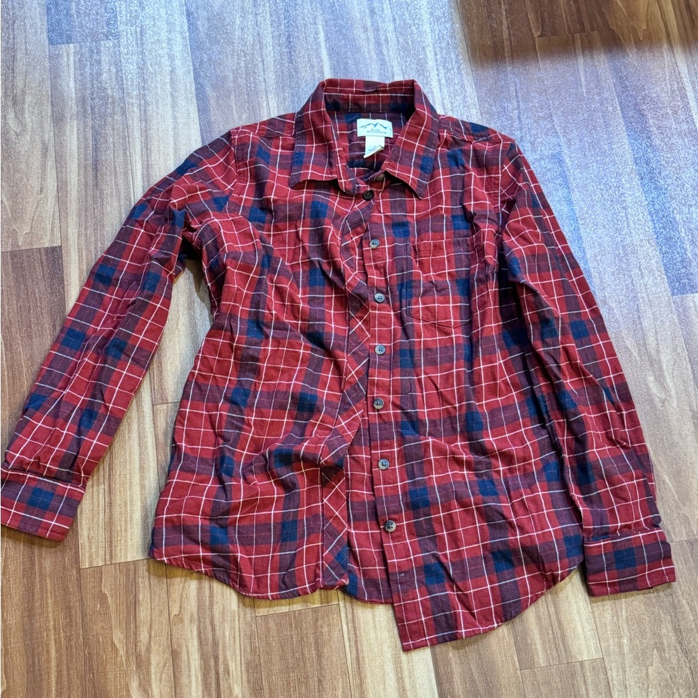 Classic Red and Blue Plaid Button-Down Shirt